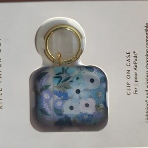 💥B2G1 FREE RIFLE PAPER CO CLEAR GARDEN PARTY BLUE AIRPODS CASE